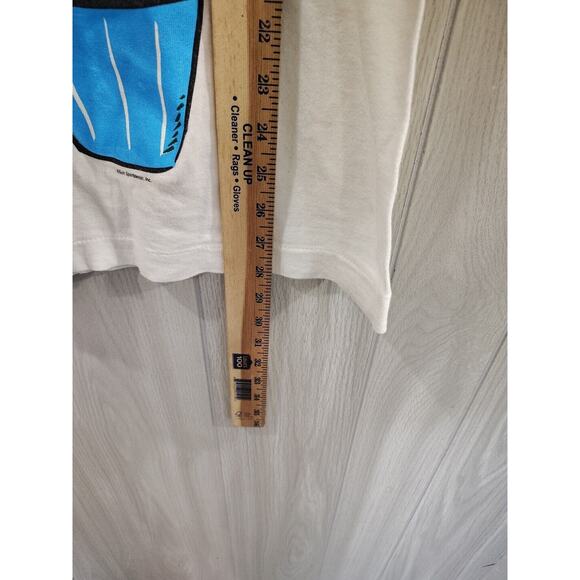 Vintage Spin Cycle Wishin I Was Fishin T-Shirt Size L Graphic T-Shirt Men's - Picture 7 of 8